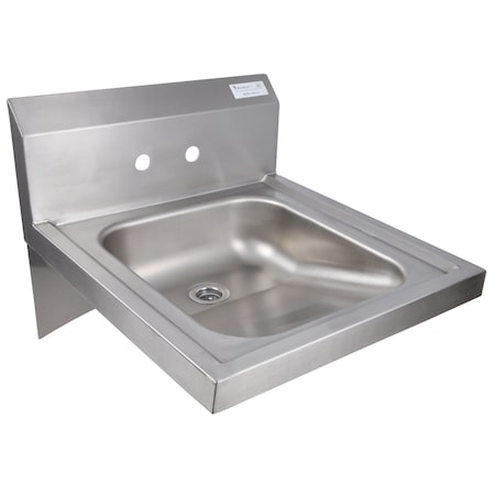 Bk Resources ADA Compliant Hand Sink Stainless Steel 2 Holes 14 in x16 in x5 in BKHS-ADA-S
